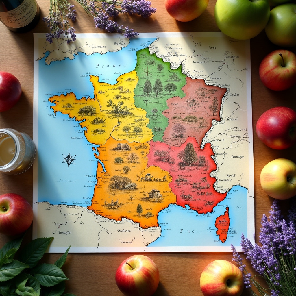 Carte des régions agricoles françaises