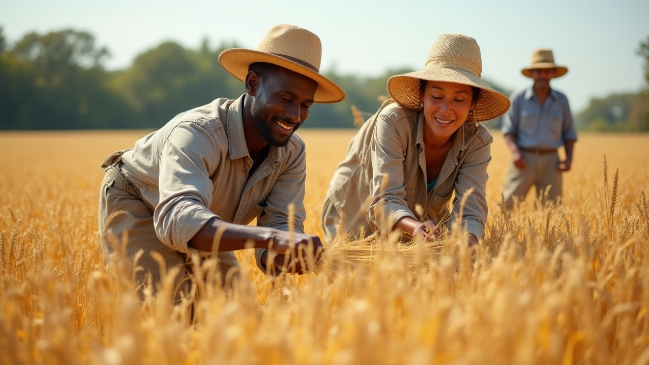 Récolte estivale dans les champs français